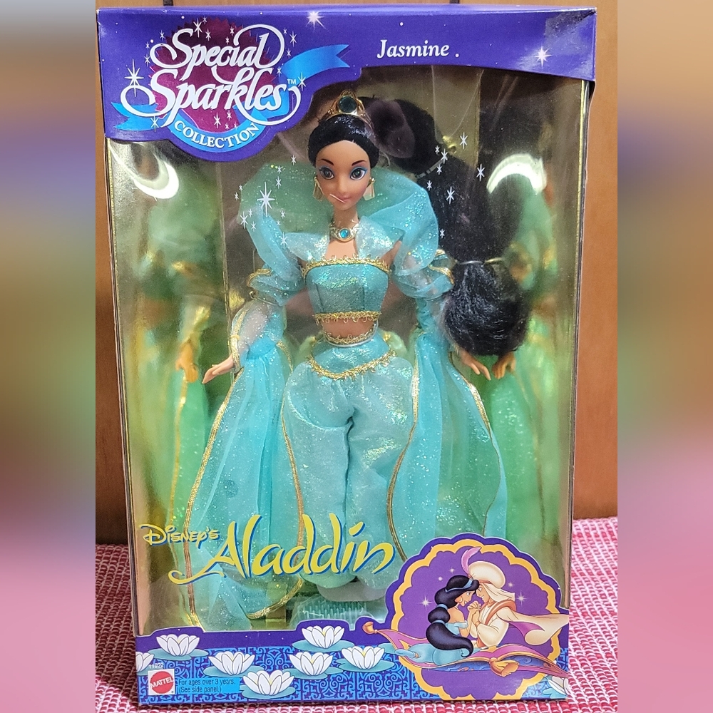 90s Disney Special Sparkles collection Jasmine doll By Mattel NIB